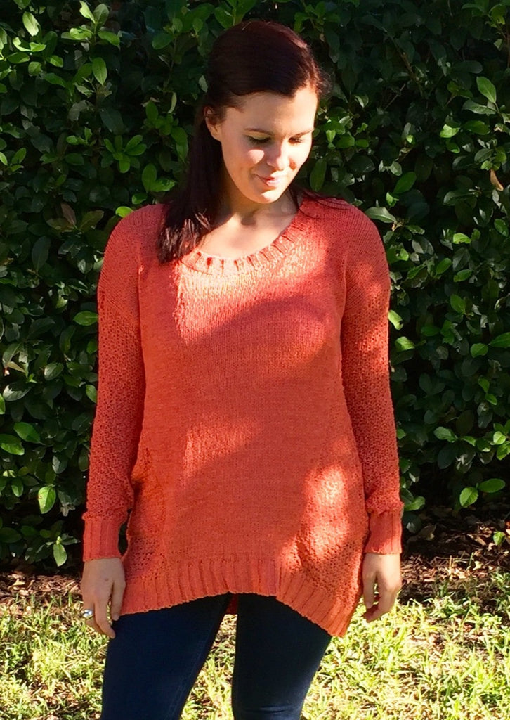 Coral Knit Sweater