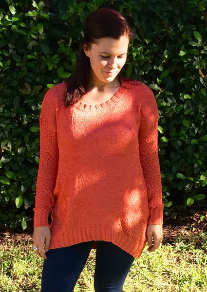 Coral Knit Sweater