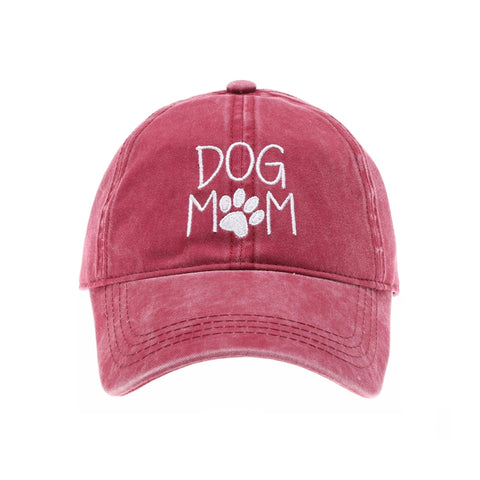 Dog Mom Hat (Burgundy)