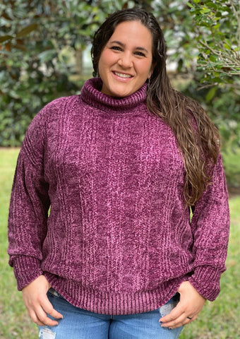 Burgundy Oversized Sweater